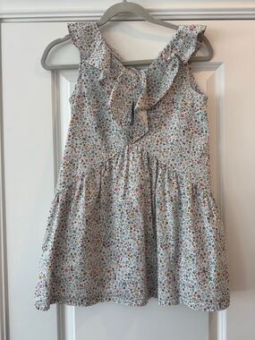 Tea Collection White Floral Ruffle Sundress